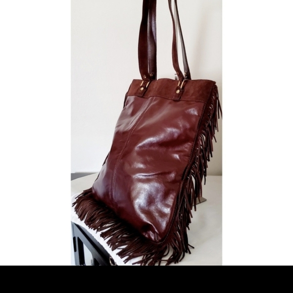 Tory Burch handbag with fringe - Picture 3 of 5